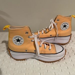 Converse Run Star Hike-Hi Citron Zest/Black women size 7.5